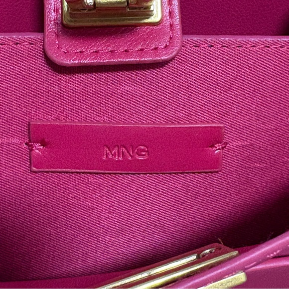 MNG Fuchsia Crossbody Mini Purse Bag with Top Handle - Picture 5 of 12